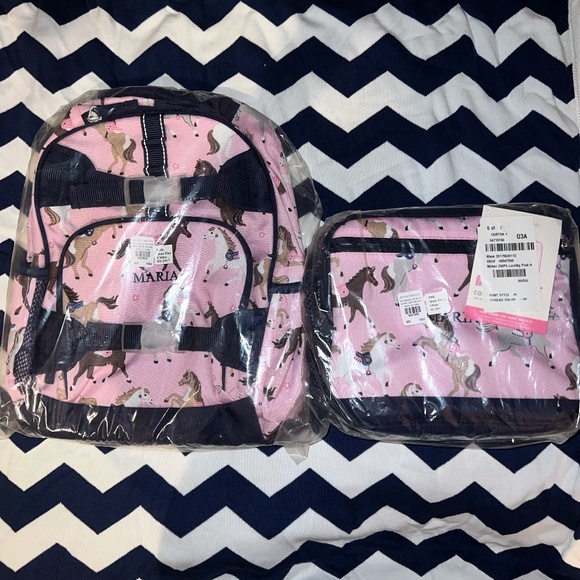 BRAND NEW POTTERY BARN SET BACKPACK LUNCH BOX (MARIA)